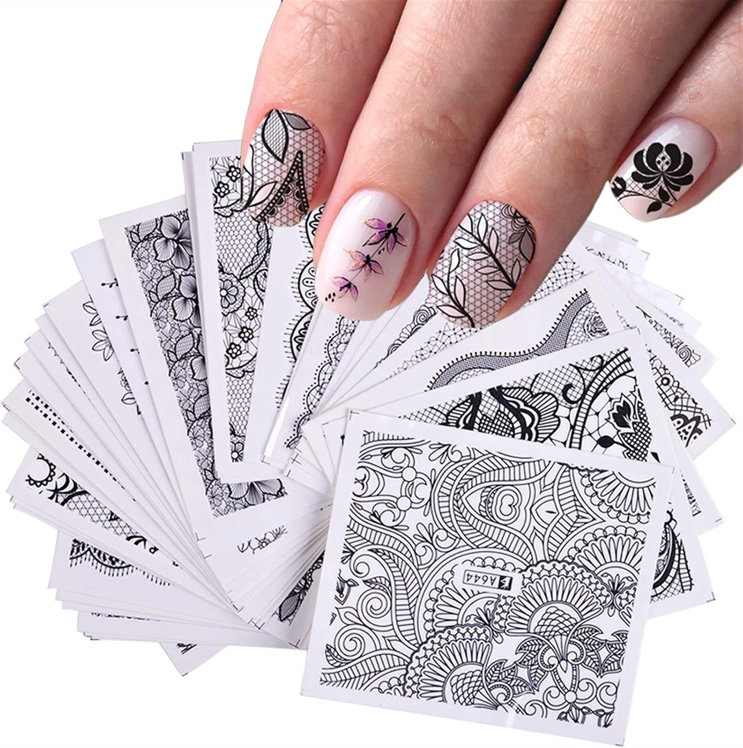 Ceren 40シートブラックレースネイルステッカーネイルアール装飾水移動マニキュアアップリケ女子 5 好評 Ceren 40シートブラックレースネイルステッカーネイルアール装飾水移動マニキュアアップリケ女子 5 好評