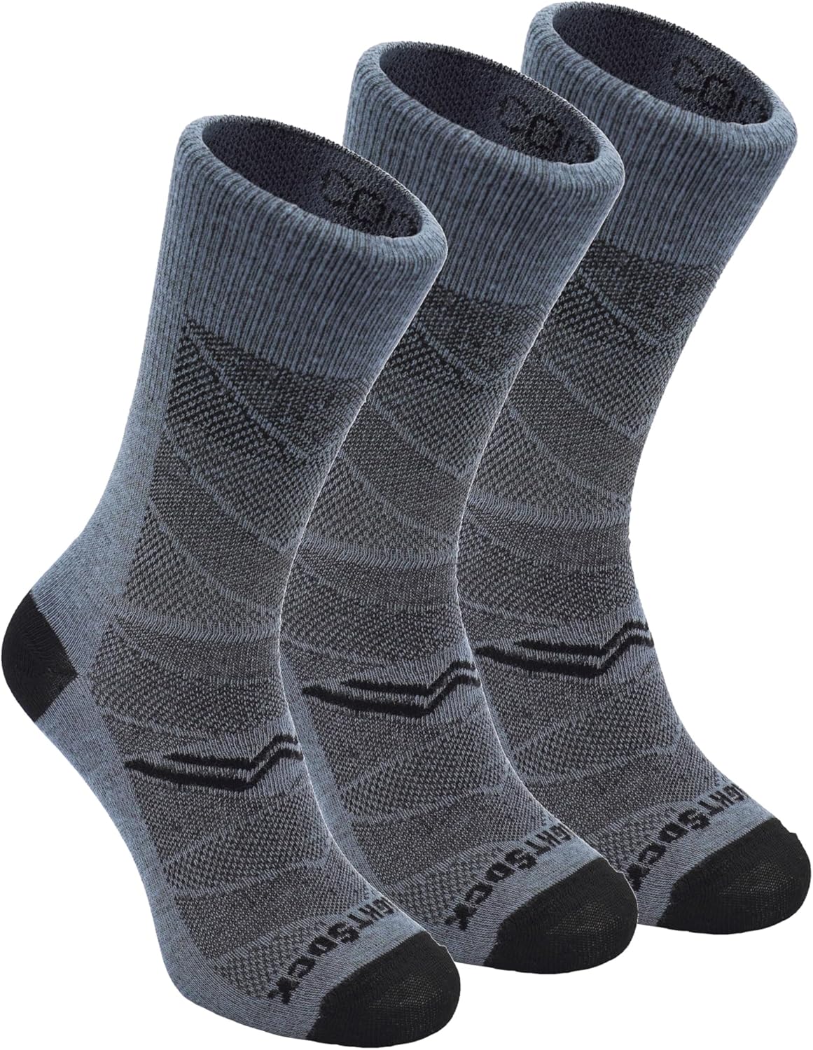 Wrightsock CoolMesh II Crew Running Socks for Men and Women – Eco-Friendly Anti Blister Socks - American Made