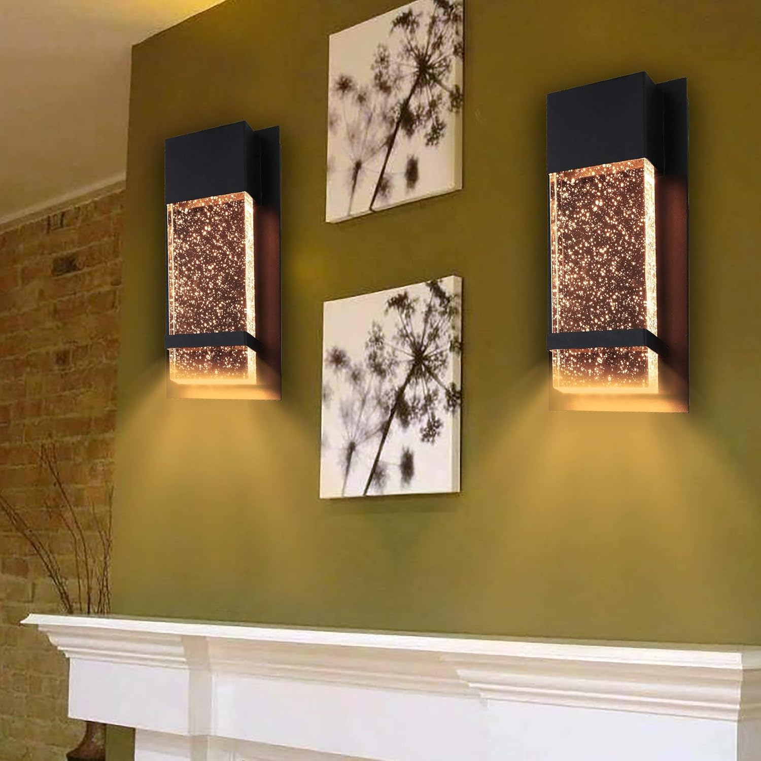 Limited Discount Wall Sconce by Ciata Lighting –Integrated LED Reflects Warm White Lighting Through Glass -Indoor/Outdoor Rectangular Wall Light Fixture –Modern & Stylish Sconce with Matte Black Finish (18 Inch)