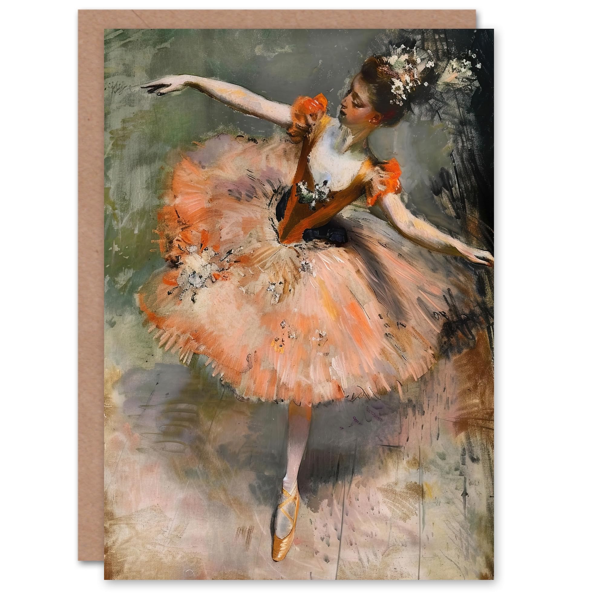 Artery8 Ballerina Arabesque Pose Edgar Degas Inspired Greeting Birthday Card Him Her All Blank