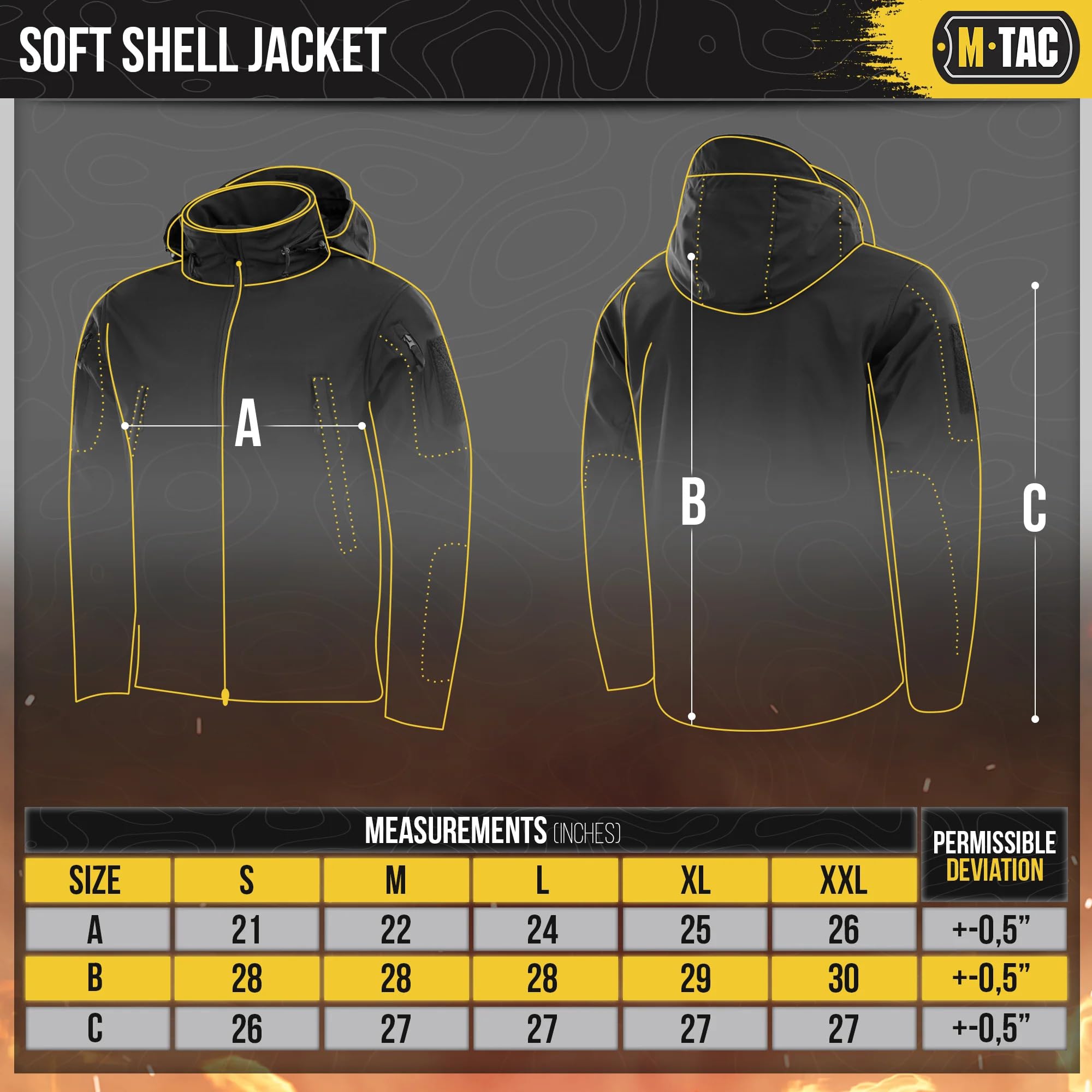 M-Tac Taktische Jacke mit Kapuze, Fleece-gefüttert, wasserabweisende Softshell-Jacke für Herren
