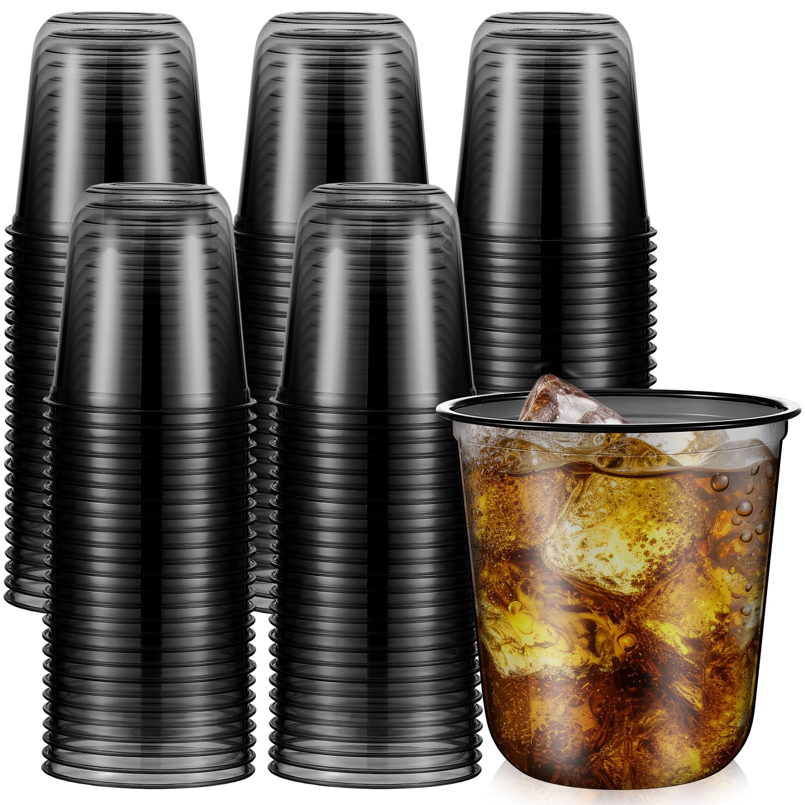 Gold Plastic Cups - 50 Pack Disposable Wine Glasses -9