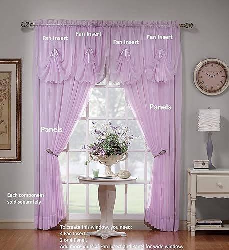 Vista 682 de Today's Curtain - Cortina Emelia de gasa original, panel de 84 pulgadas, negro, 60 pulgadas de ancho x 84 pulgadas de largo