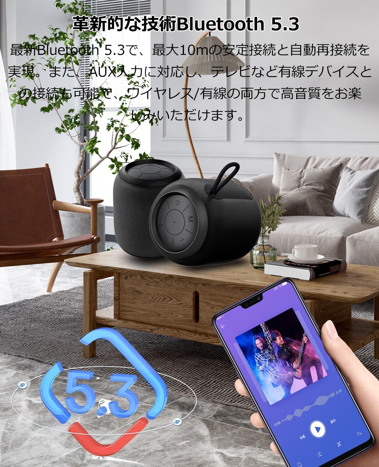 Amazon.co.jp: Bluetoothスピーカー ワイヤレススピーカー 小型 HIFI