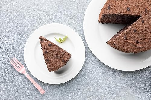 Miniatura 46 de DecorRack Juego de cubiertos de plástico de color amarillo para fiestas, 240 piezas a granel de utensilios resistentes (amarillo, 240 piezas)