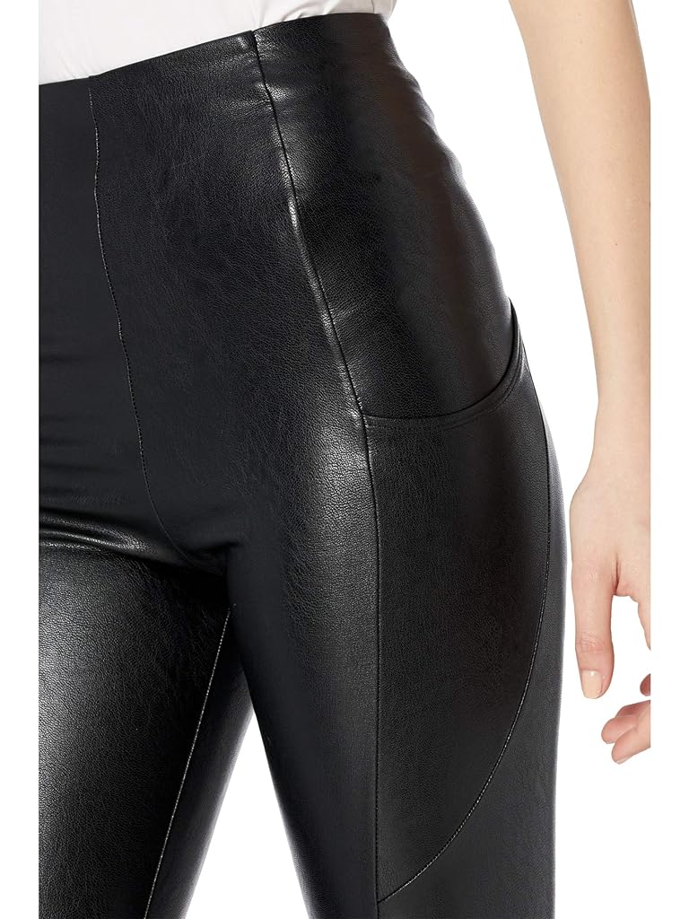 Black Commando Faux Leather Pocket Leggings SLG64