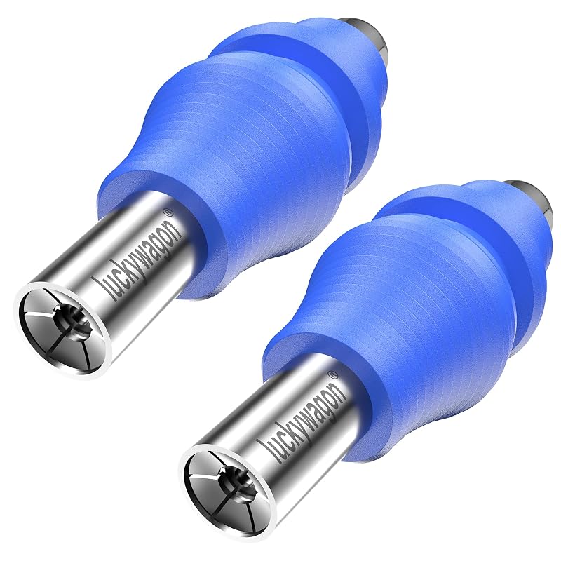 Acoplador de engraxadeira com travamento, mecanismo de 6 garras, 12000 PSI e conexão 1/8" NPT luckywagon, azul, kit com 2 peças