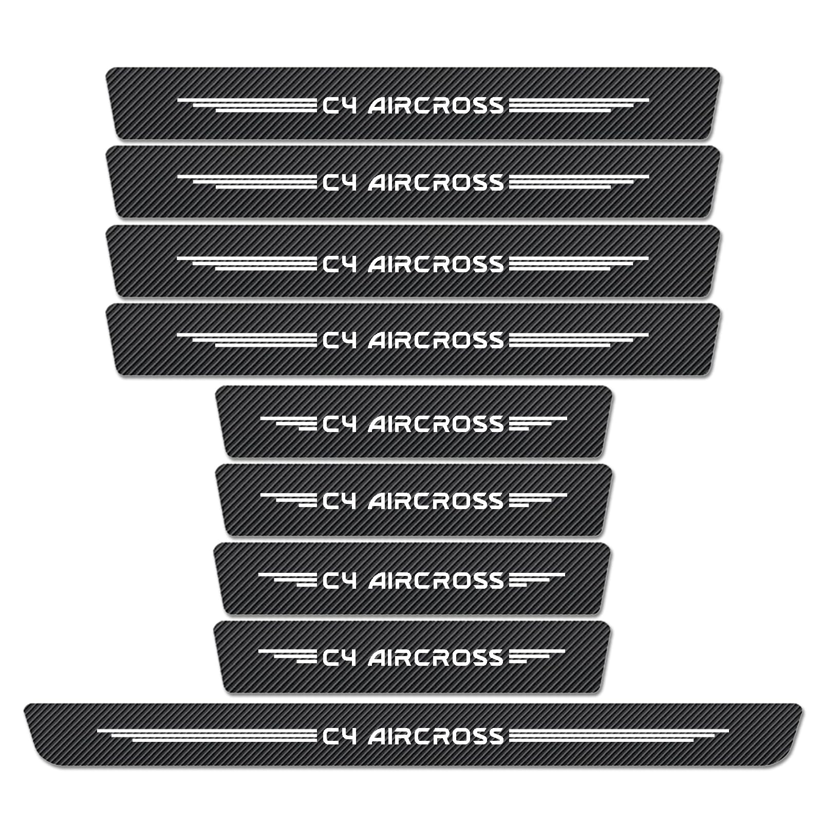 WXH97F 9PCS Car Door Sill Protector for Citroen C4 aircross 2012-2026