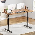 soges 63 Inch Electric Standing Desk,Single Motor Ergonomic Height Adjustable Desk Computer Desk,Ergonomic Sit Stand Desk Home Office Desks,with 2 Memory Preset Controller,10CZJXELT160NA-FG-CA