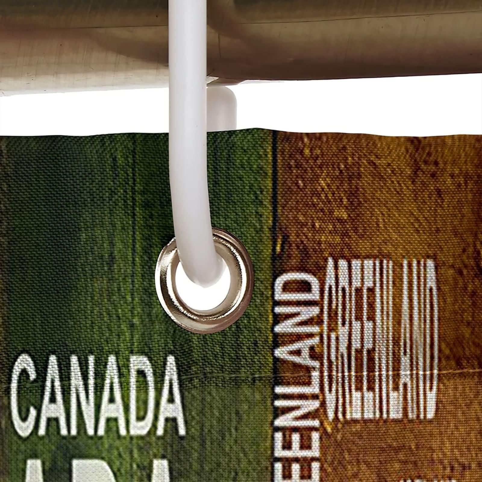 Cortina de ducha grande, impermeable, diseño de madera larga con letras de poliéster, 72 x 80 pulgadas