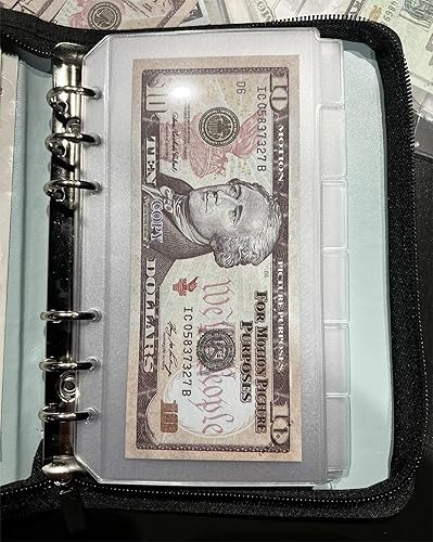 Miniatura 5 de 12 bolsillos para carpetas A6 sin cremalleras, sobres de presupuesto sin cremallera con diseño de puntas de índice, bolsa A6 para carpeta de 6