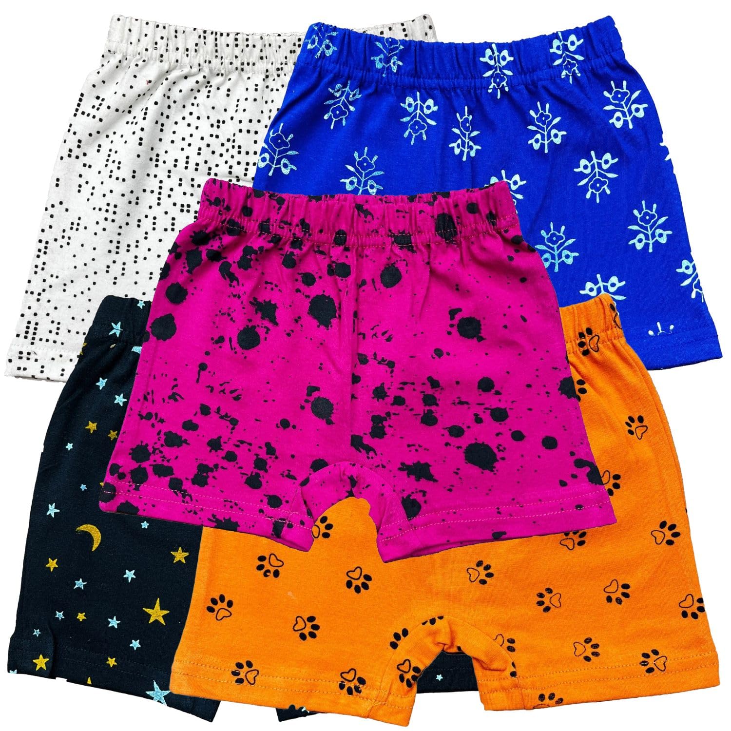 MYO Kids Printed Unisex Bloomers Underwear 100% Cotton Soft Comfortable | Skin Friendly | Innerwear |(Pack of 5)-image-44
