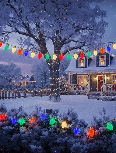 Miniatura 5 de Luces gigantes de Navidad para exteriores, 16 pies, luces de Navidad gigantes luces de cadena con 10 bombillas grandes multicolores, luces Varios