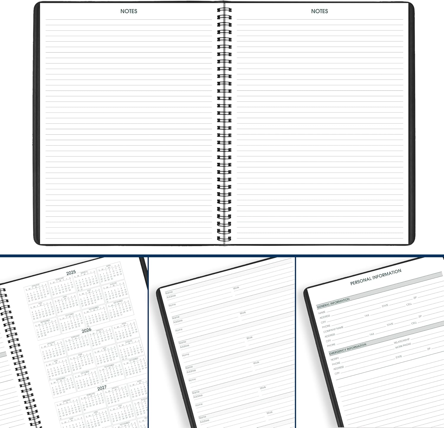 AT-A-GLANCE 2026 Appointment Book Planner, Weekly, 8-1/4" x 11", Large, Easy Viewing Large Print, Black (70LP010526)