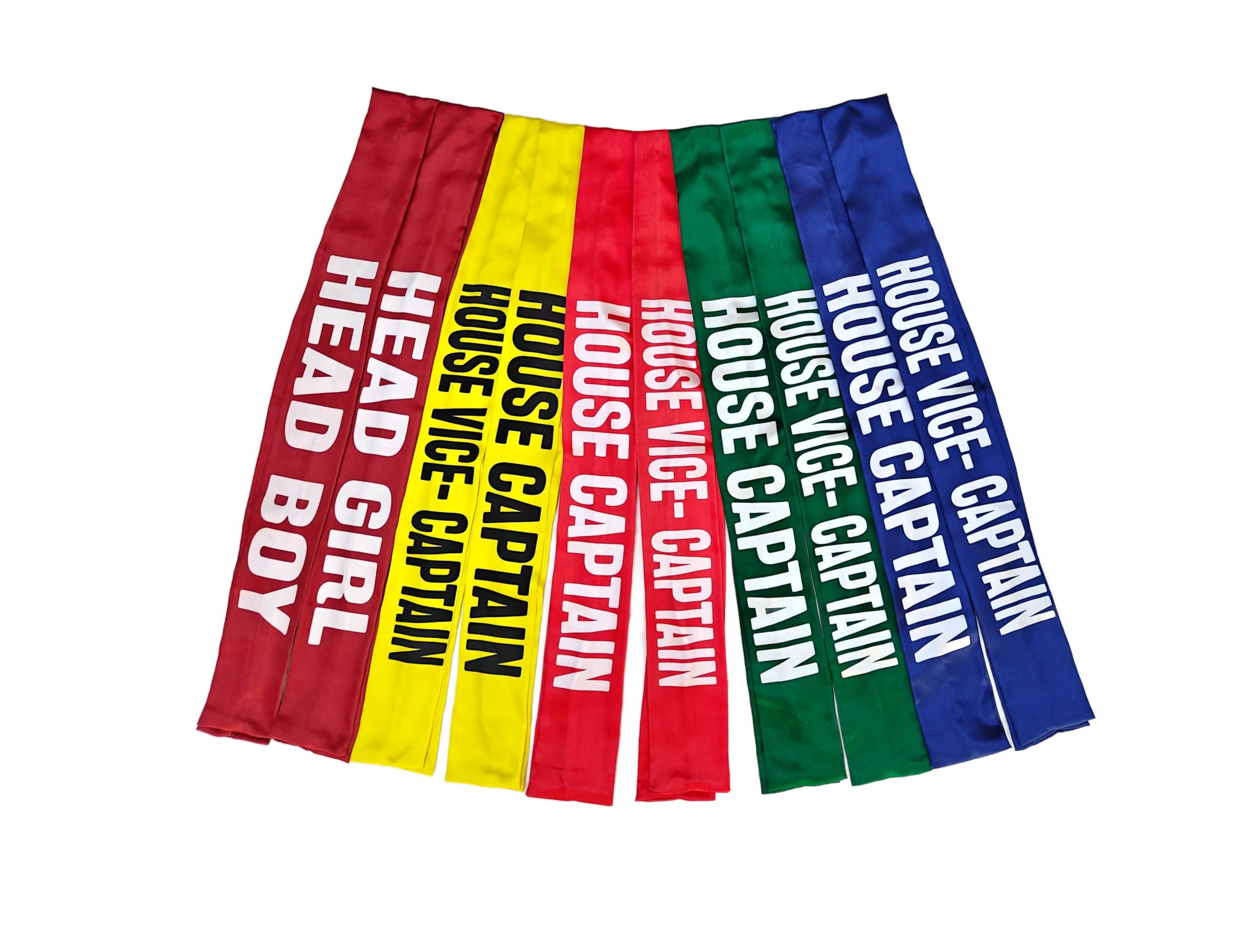 School Leadership Sash Complete Set of 10 | Satin Head Boy Head Girl House Captain Vice Captain Sashes | Red Blue Green Yellow | School Prefect Bundle-image-17