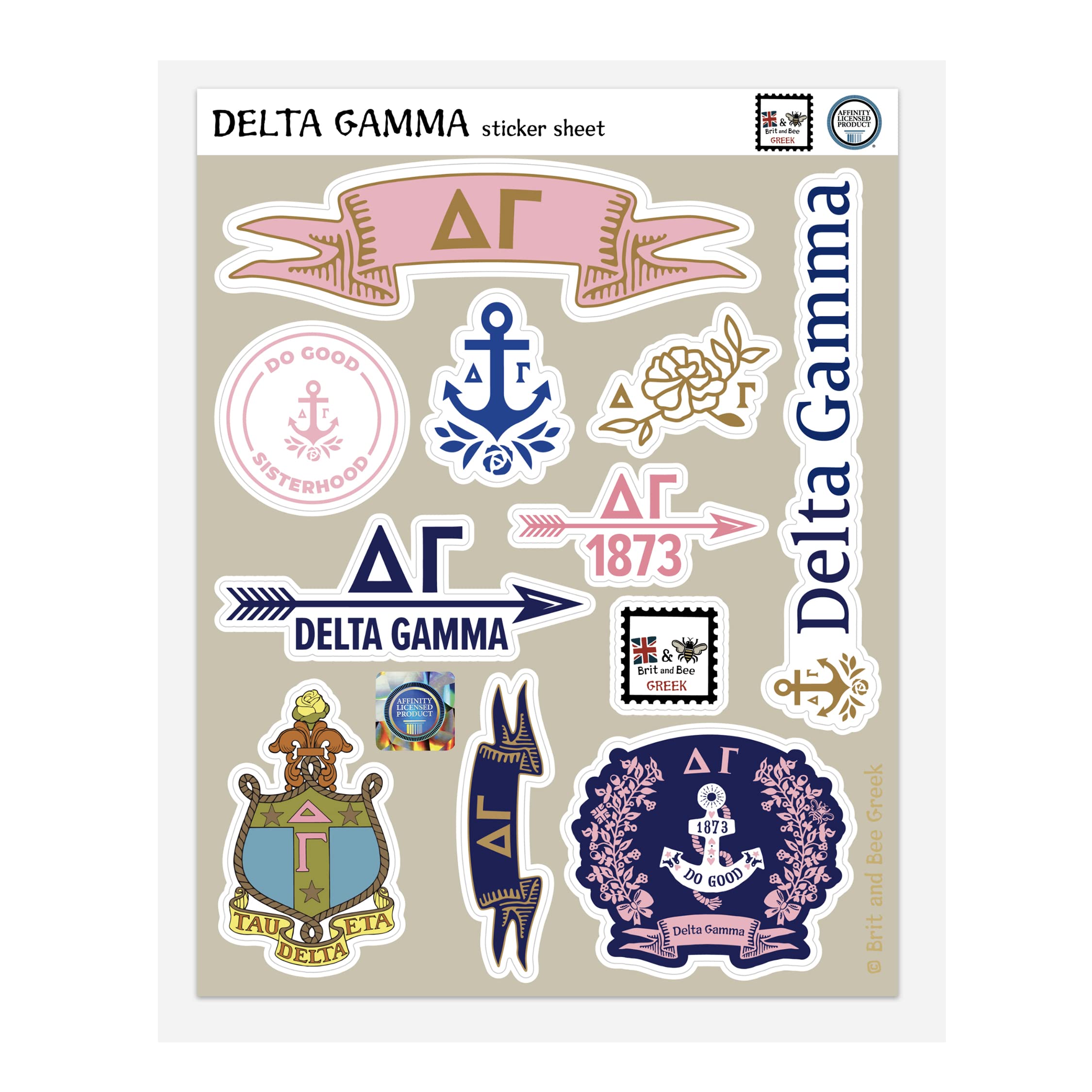 Delta Gamma LARGE Sticker Sheet