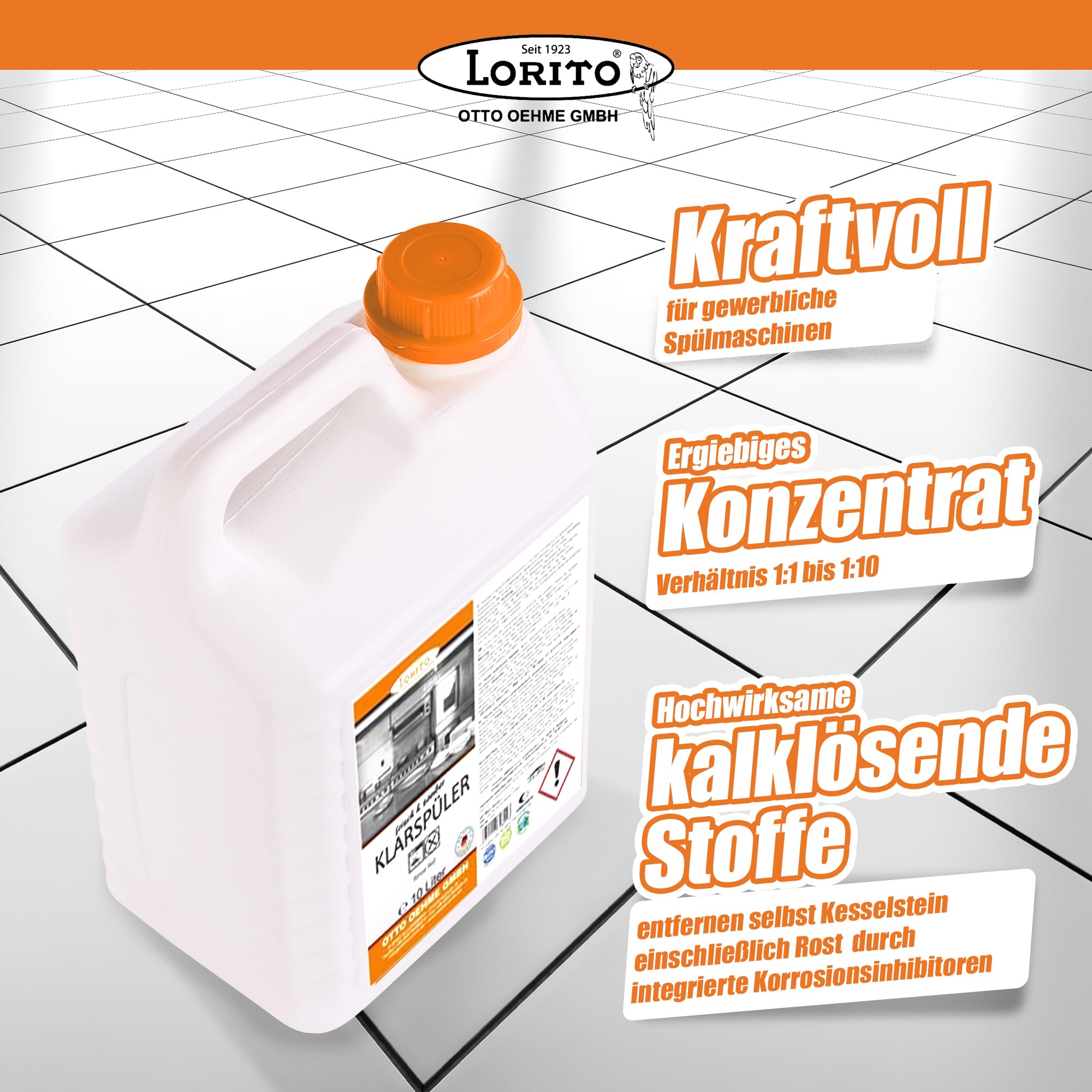 Lorito frisch & sauber Klarspüler Spülmaschine 2 x 10L