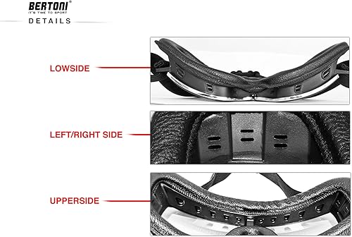 Miniatura 19 de Bertoni Gafas de conducción para motocicleta con lentes ópticas RX AF188B SOS Italia (lente transparente + portador de lente óptica) Lente negra
