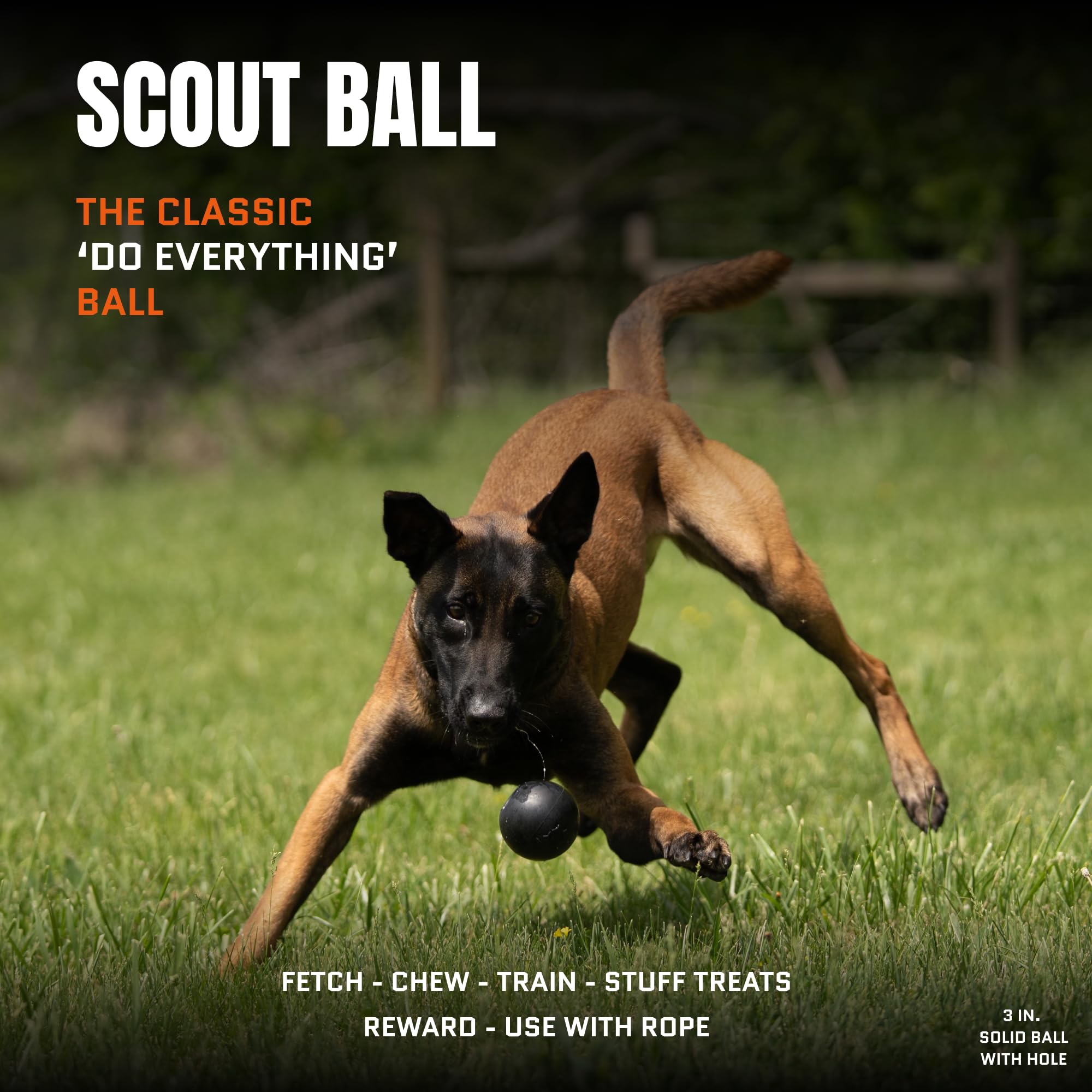 Monster K9 unzerstörbarer Hundeball, robustes, strapazierfähiges Hundespielzeug für aggressive Kauer, sicherer, ungiftiger Naturkautschuk, Kauen, Trainieren und Apportieren, mittelgroße/große Rassen
