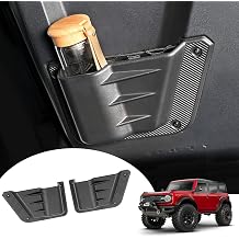 Mabett Rear Door Pocket for Ford Bronco Accessories 2026 2021-2025, Side Door Storage Box fit Bronco 4-Door, Drilling Required, Black