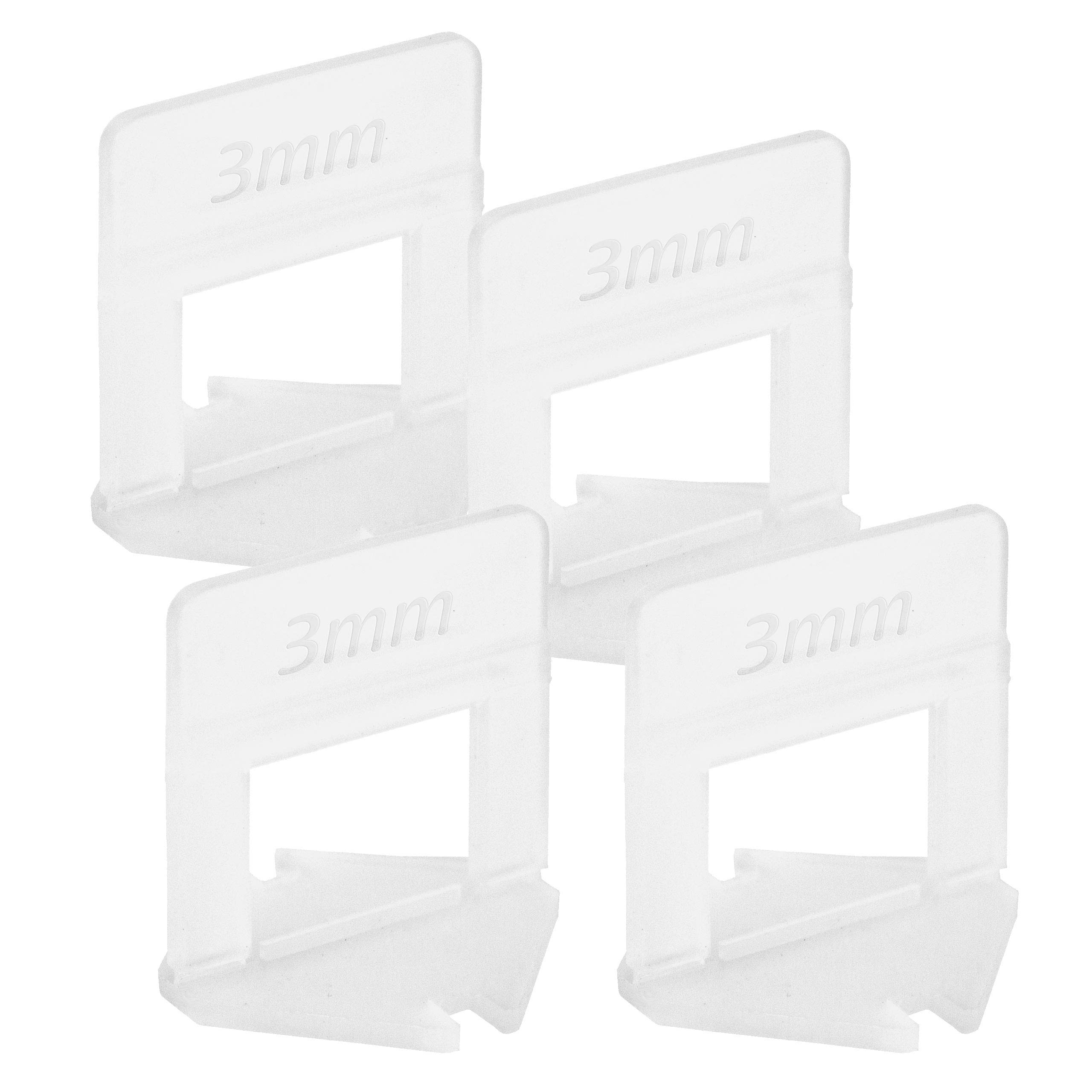 Lantelme Lot de 1000 languettes de nivellement pour aider à la pose de carrelage 1 à 4 mm, transparent