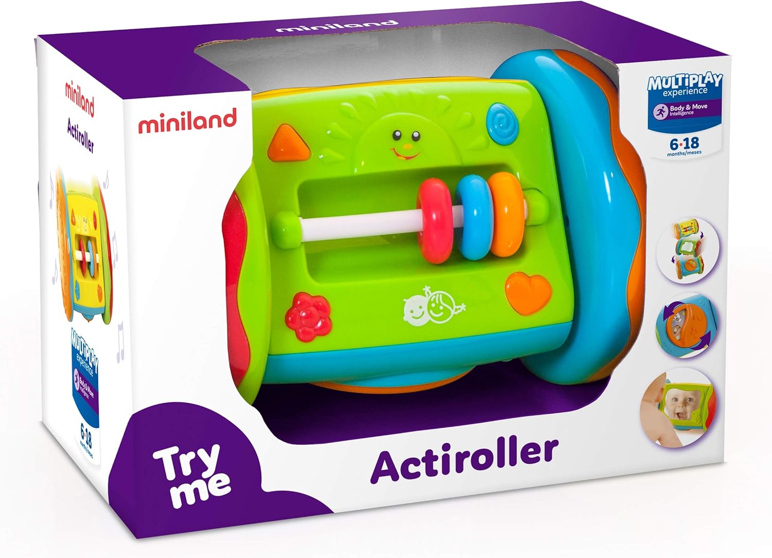 Miniland Miniland97272 Actiroller Infant Toy 97272 19 cm, Multi-Color