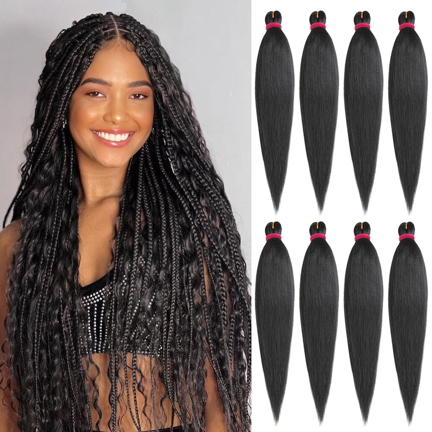 Amazon.com : Leeven Black Pre-stretched Professional Braiding Perm