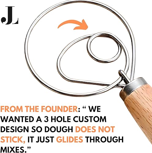 Miniatura 4 de Presentamos el combo danés de batidor de masa y lápiz de pan cojo - Una herramienta de corte de masa madre para puntuación de pan OVNI con un