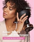 Bellissima Italia Hair Diffuser Diffon Ceramic - Lightweight Curly Hair Dryer with Argan Oil - DF1 5000