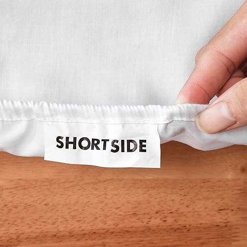 Miniatura 8 de Juego de sábanas de 100 % algodón, transpirable, suave con bolsillo profundo de 17 pulgadas, juego de 4 piezas, sábana bajera, ajuste fácil, sábanas