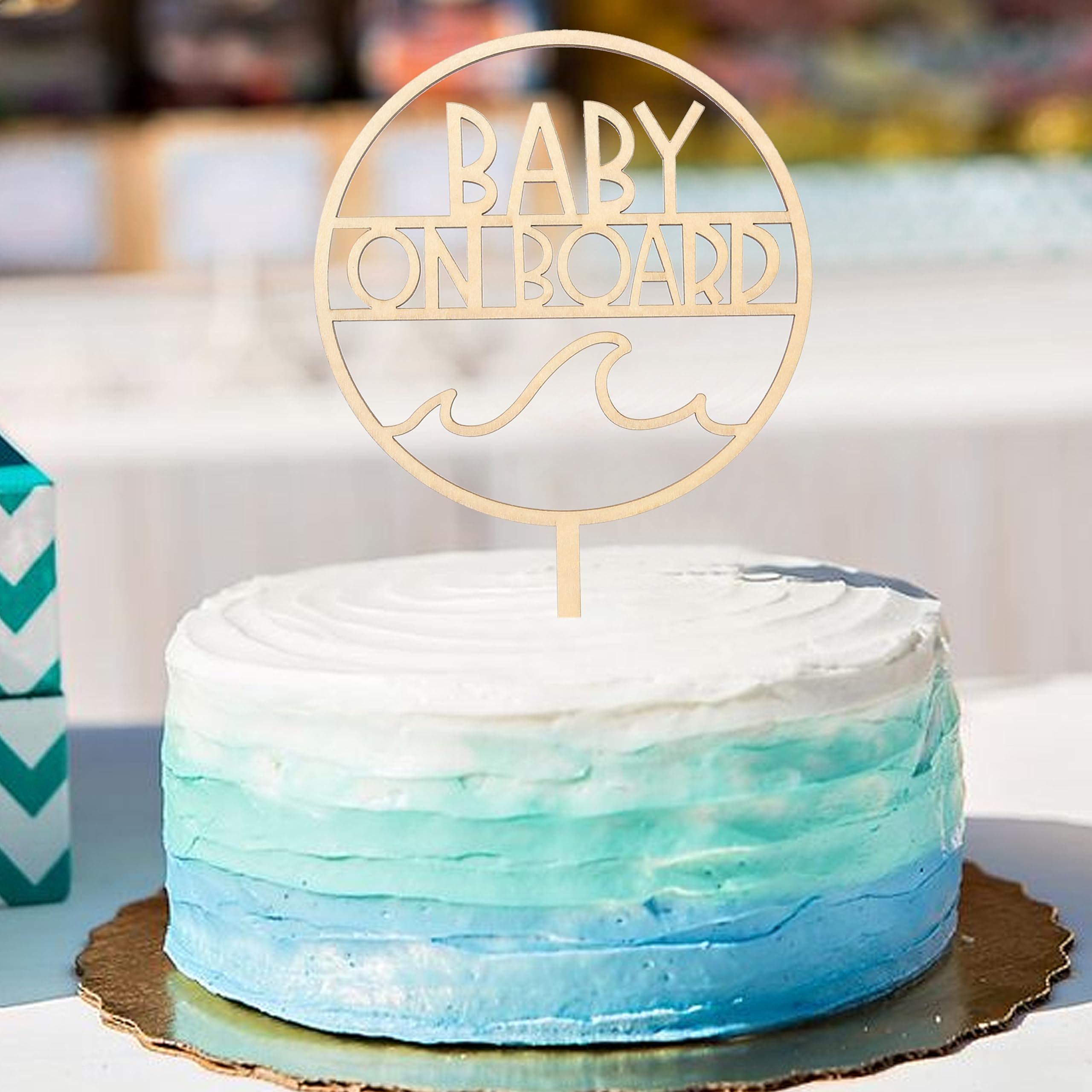 Wooden First Birthday Cake Topper Wave Cake Topper, Beach Themed, Surf ...