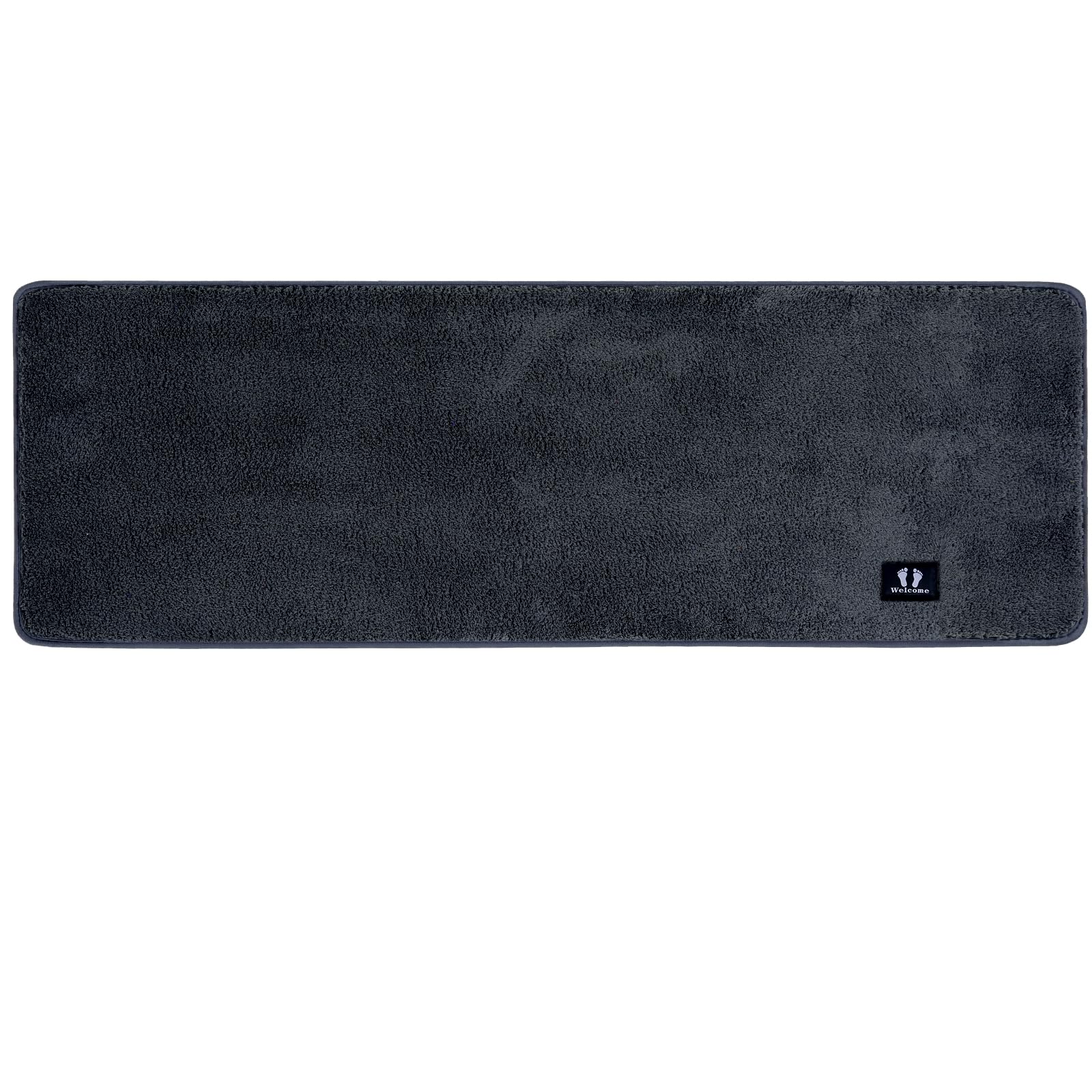 Tapis de cuisine et salle de bain gris foncé pour un sol sec et élégant