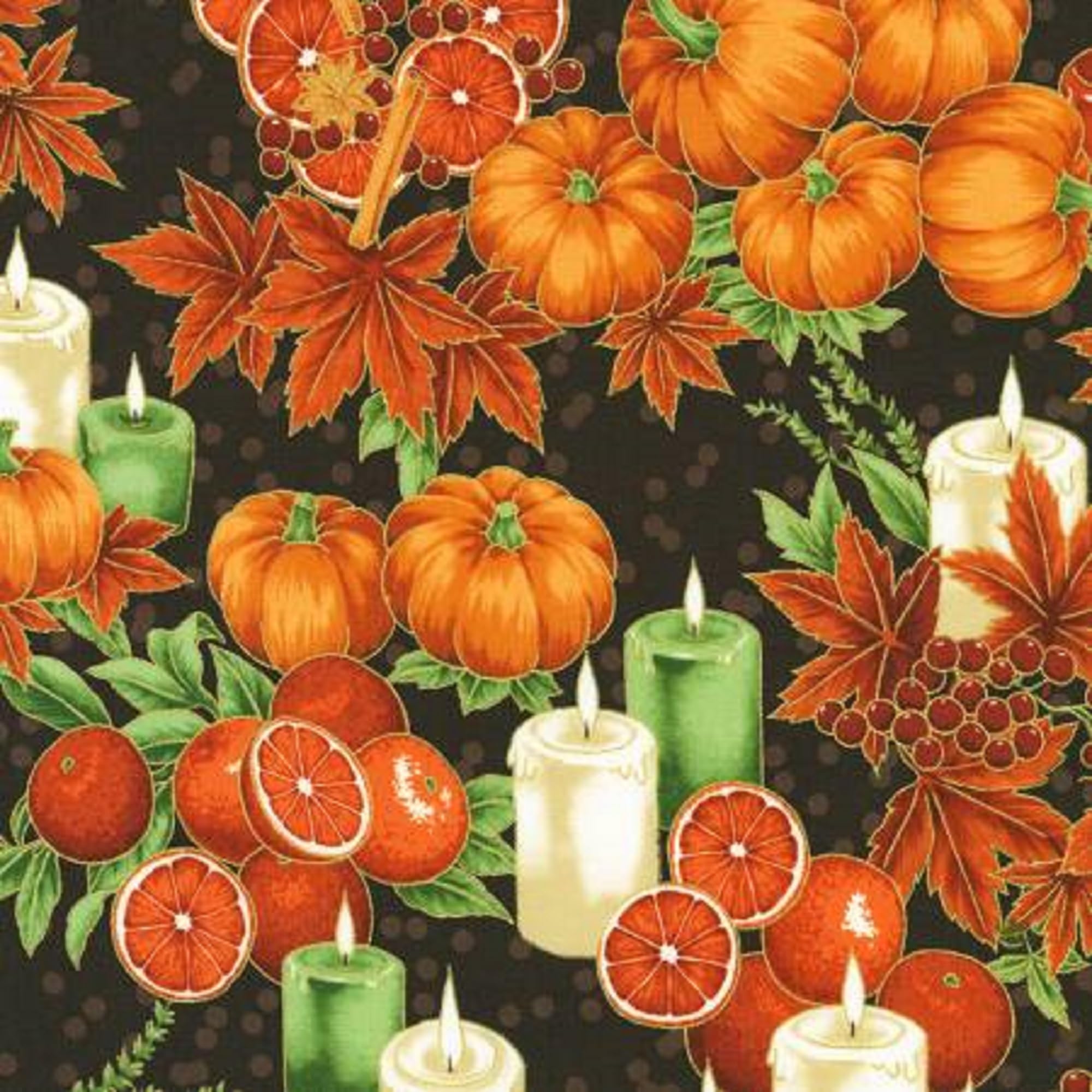 Sweet Pumpkin Spice Candles Walnut w/Metallic