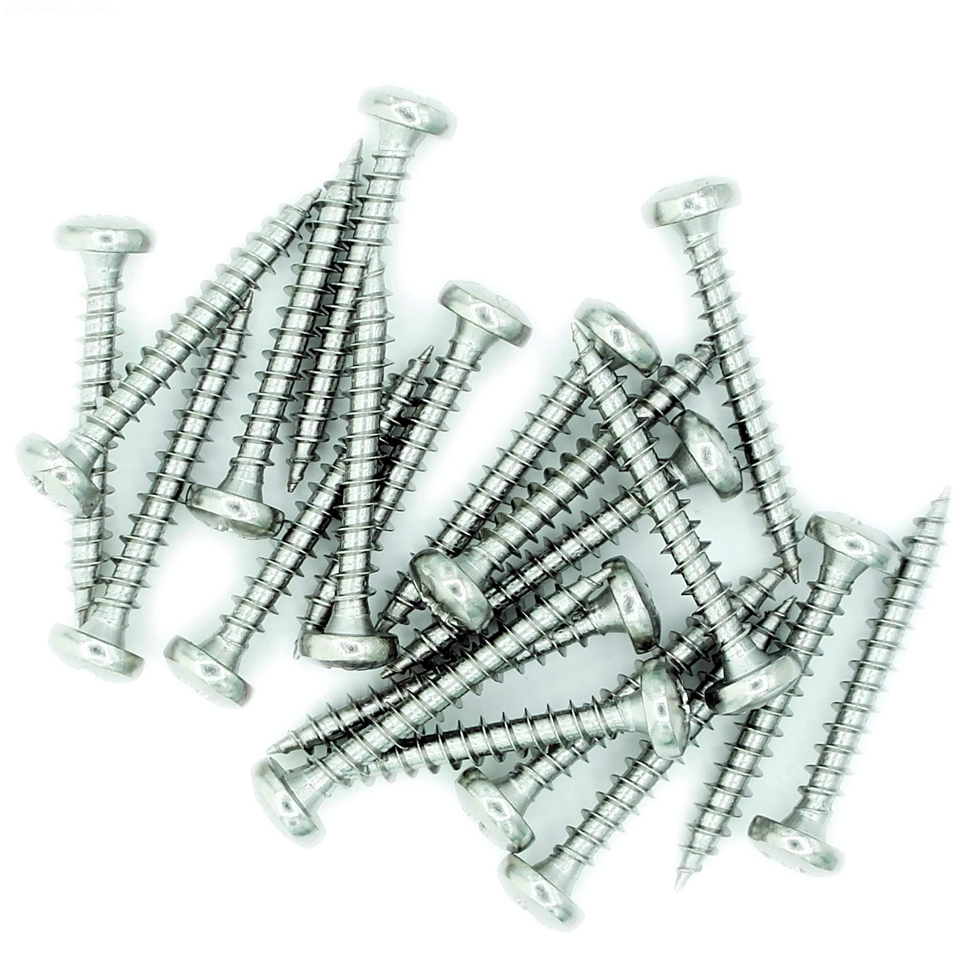 Singularity Supplies No.5 X 2 (3.5Mm X 50Mm) Pozi Pan Chipboard Screw - Stainless Steel (A2) (Pack Of 20)