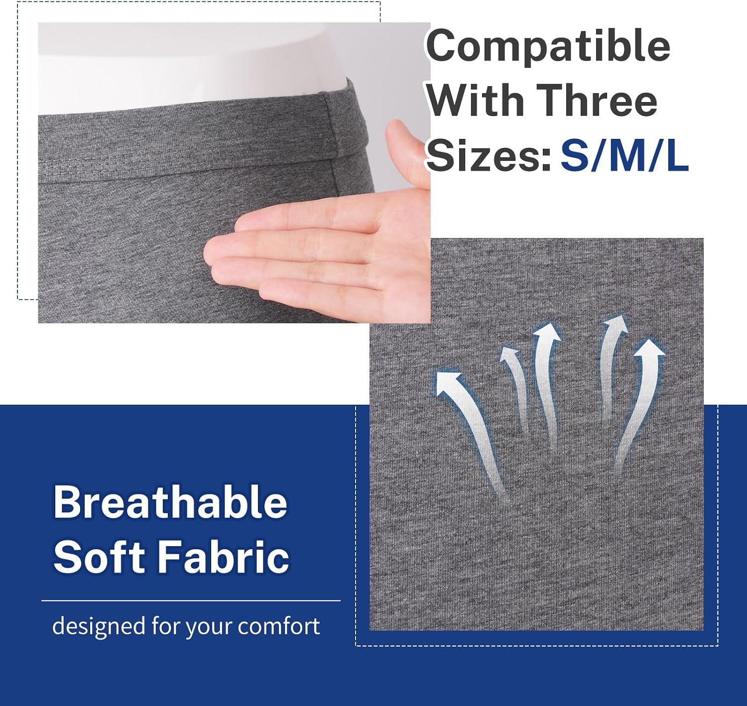 Wearable Urine Collector for Men with Big & Tall Cotton Fixing Pants -Protable Male Urine Collection Bag with 2 Urine Bags (500ml), 1.2M Tube & Adjustable Pants for Bedridden Patients (Large Size)