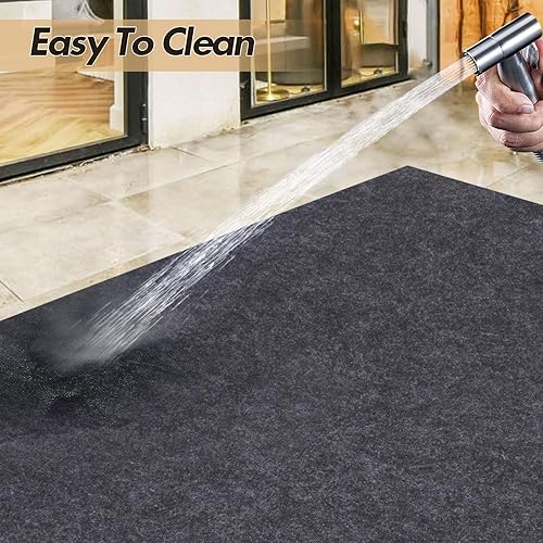 Miniatura 9 de Protector de suelo de cobertizo de almacenamiento para exteriores de 8.2 x 6 pies, tapete antideslizante para aceite, almohadilla protectora de