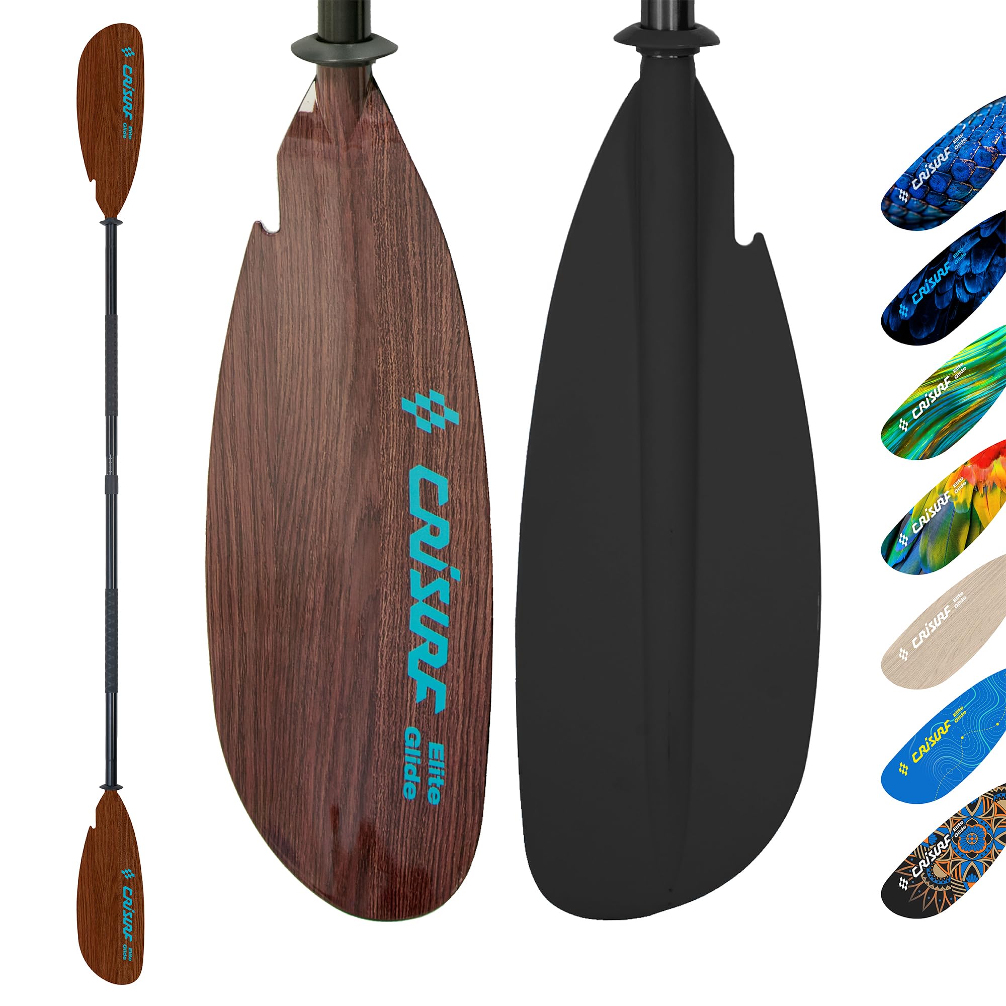 Adjustable Kayak Paddle, Detachable Lightweight Floating Oar with Ergonomic Grip and Drip Guards, Versatile Multi-Section Design for Kayaking and Paddle Boarding