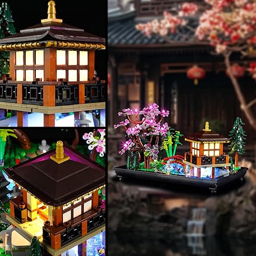Miniatura 5 de Vaodest Luz LED para Lego 10315 Icons Tranquil Garden Set, diseño y configuración compatible con el modelo 10315 (solo luz LED, no kit de bloques de