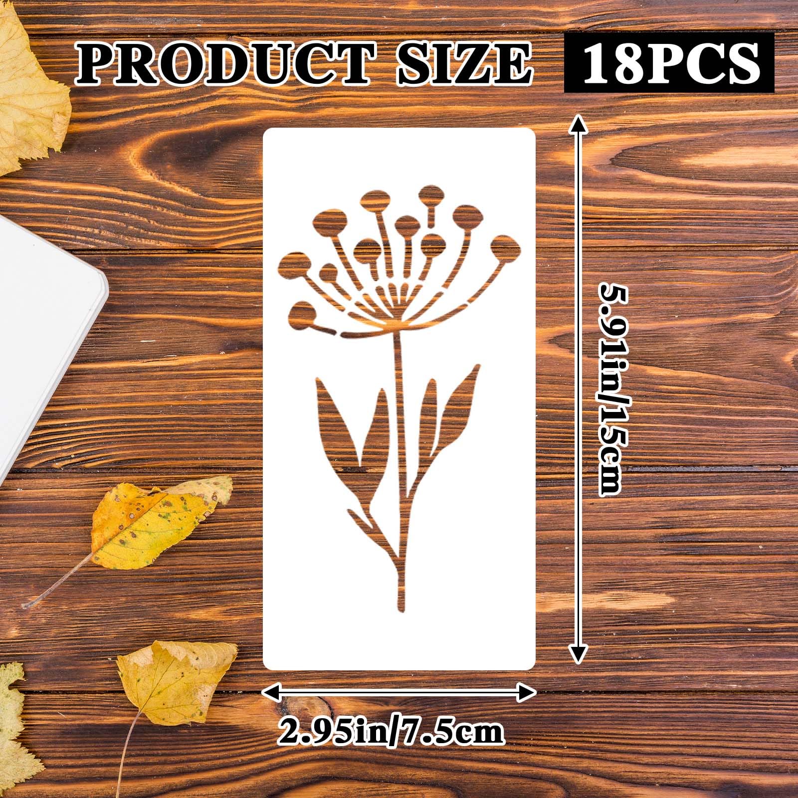 30 Blumen-Schablonen Set - Wiederverwendbare Malvorlagen Für Kreative DIY-Projekte