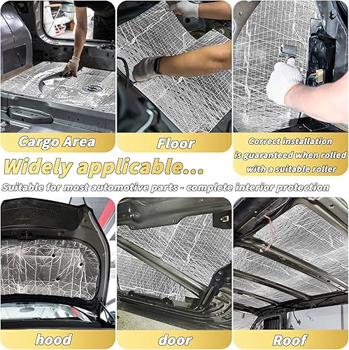 Miniatura 5 de 35 piezas de material de amortiguación de sonido para automóvil - 196 mil, 53.72 pies cuadrados, espuma de amortiguamiento de audio para automóvil,