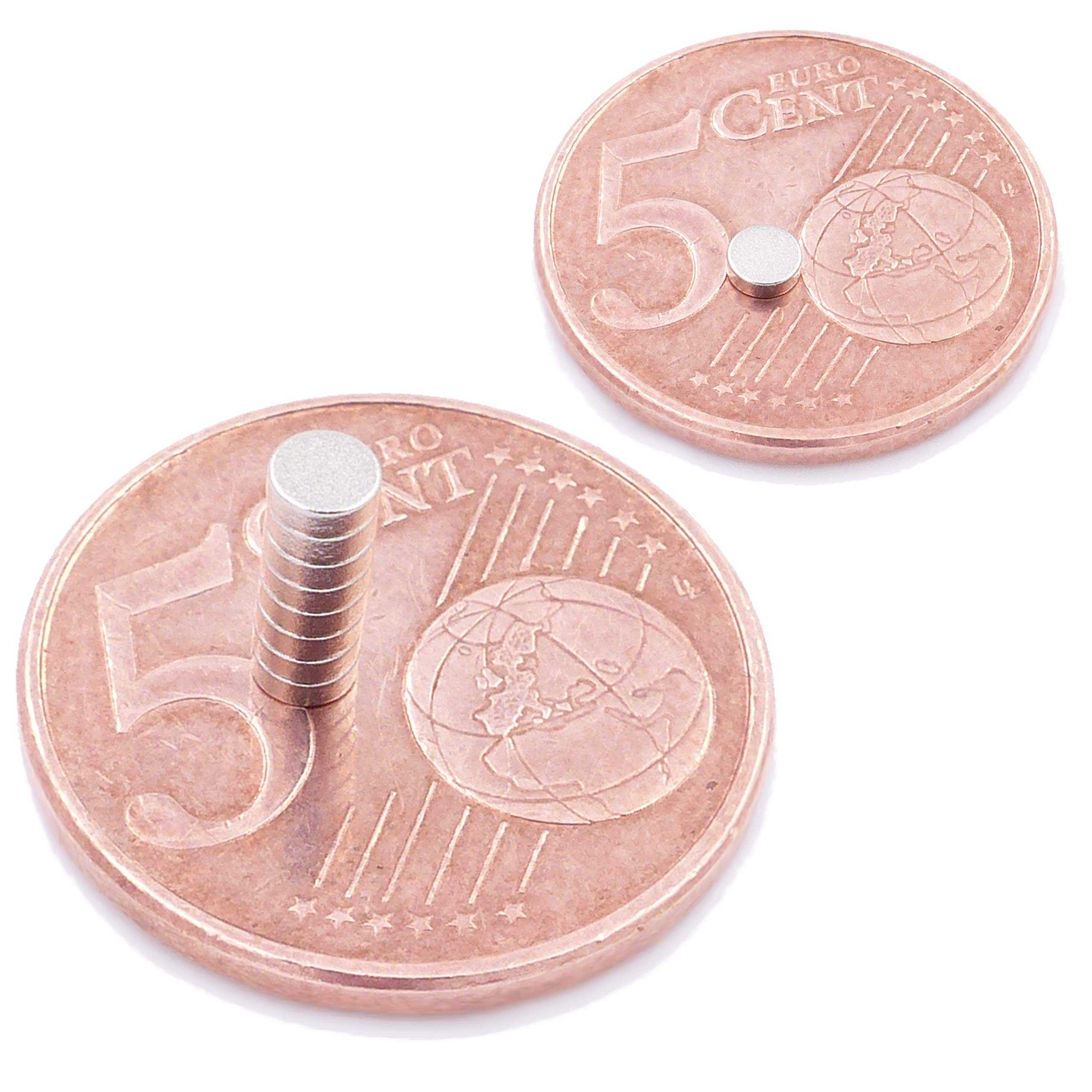 Brudazon | 50 Mini Magneti Dischi Da 5x5mm | Grado Magnetico N52