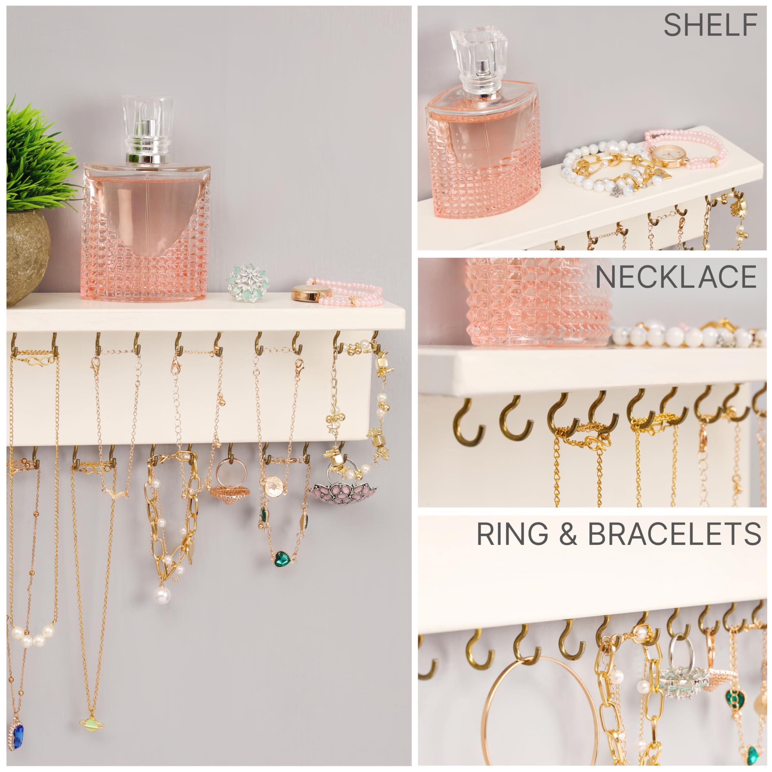 Belle Vous 3 Pak Zwarte Faux Lederen Stapelbare Sieraden Organizer Opslag Rekken - 18 x 36 x 3,6 cm - Kastlade Display Dozen voor Ringen, Armbanden & Oorbellen