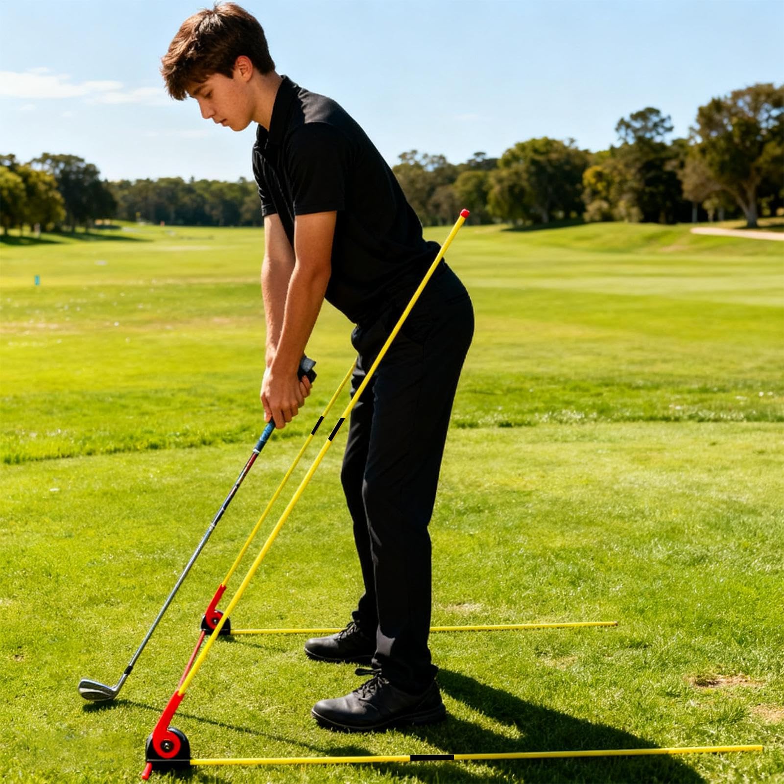 Uchwyt Do Kijów Wyrównania Golfowego Sprzęt Do Ćwiczenia Swinga Z Regulacją | Narzędzie Korektora Putta Golfowego Dla Mężczyzn, Kobiet, Profesjonalistów, Graczy I Rodziny