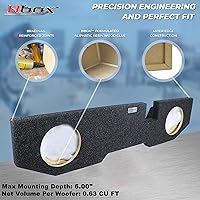 Vista 4 de Bbox - Caja de subwoofer dual de 10 pulgadas, carcasa de subwoofer alfombrada sellada, compatible con Dodge Ram Quad Cab 2002-2018, caja