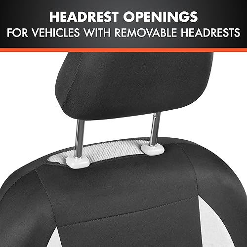 Miniatura 4 de BDK carXS Monaco - Juego completo de fundas para asiento de automóvil, fundas de asiento delantero tri-tono negro con asiento trasero de banco