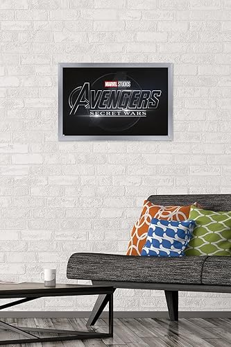 Vista 71 de Trends International Marvel Avengers: Secret Wars - Póster de pared con logotipo Versión enmarcada Barnwood