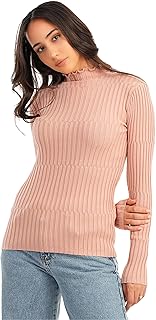 بلوفر سويتر بتصميم رفيع مضلع للنساء من كارينا