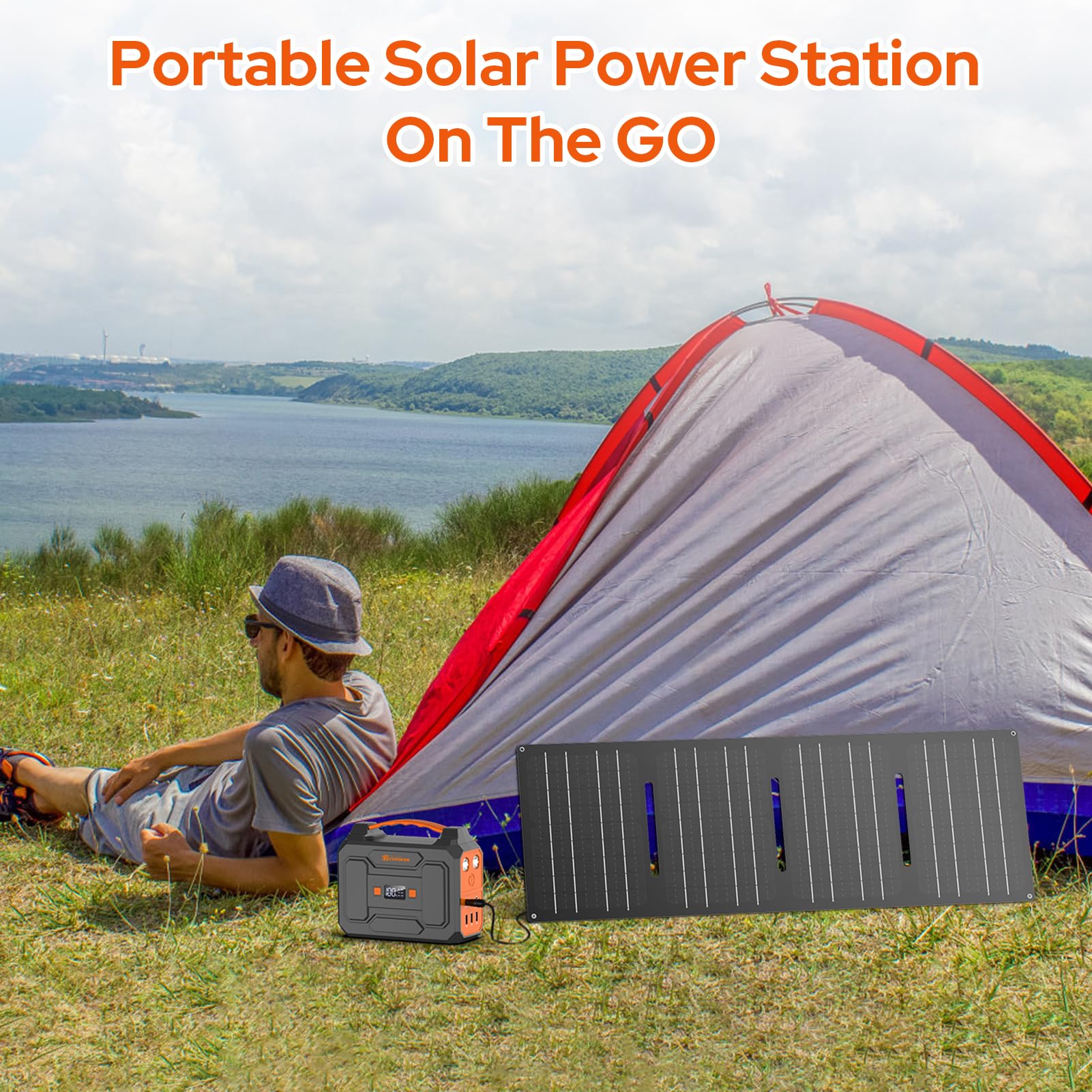 ZeroKor Estación de energía portátil, paquete de energía de 100 W con salida de CA, generador solar portátil de 146 Wh, batería externa con CC USB C QC3.0 para dispositivos inteligentes, camping