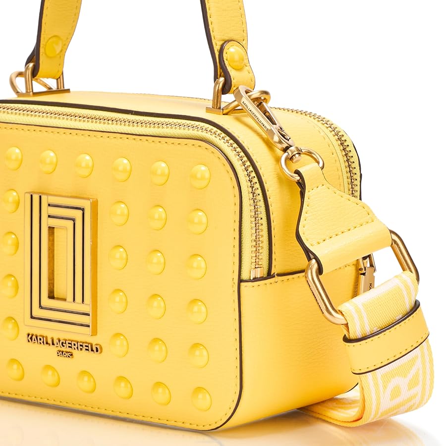 【美品】karl lagerfeld paris　セットアップ  イエロー Karl Lagerfeld Paris Maybelle Yellow Double Zip Camera Bag
