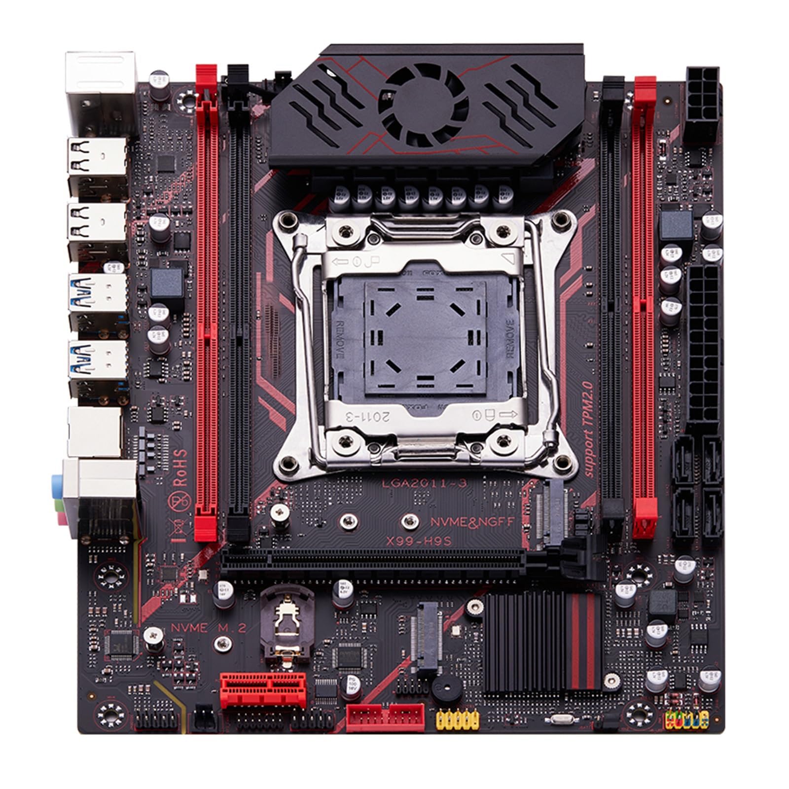 Scheda madre Scheda madre Fit For QIYIDA X99 TPM 2.0Interfaccia LGA 2011 3 con NVME NGFF M.2 Supporto 4 canali X99 C612chip DDR4 Memoria SATA3.0 USB3.0